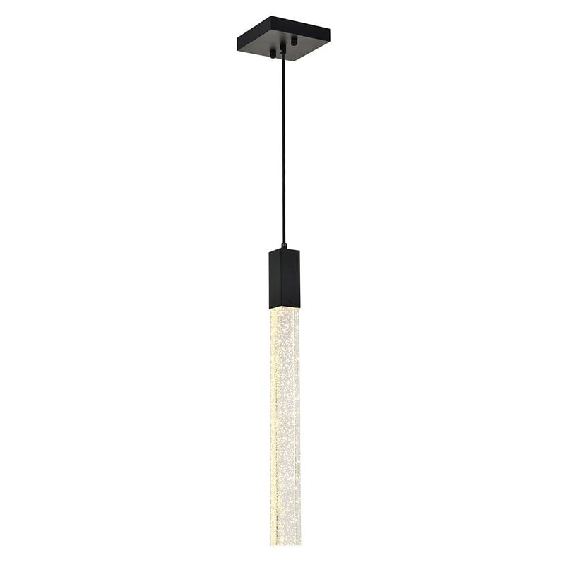 Elegant Lighting Weston 1-Light Modern Metal and Crystal Pendant in Black