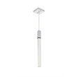 Elegant Lighting Weston 1-Light Modern Metal and Crystal Pendant in Chrome