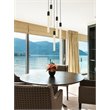 Elegant Lighting Weston 5-Light Modern Metal and Crystal Pendant - Black