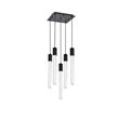 Elegant Lighting Weston 5-Light Modern Metal and Crystal Pendant - Black