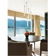 Elegant Lighting Weston 5-Light Modern Metal and Crystal Pendant - Chrome