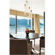 Elegant Lighting Weston 5-Light Modern Metal and Crystal Pendant in Gold