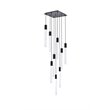 Elegant Lighting Weston 9-Light Modern Metal and Crystal Pendant in Black