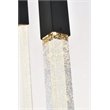 Elegant Lighting Weston 9-Light Modern Metal and Crystal Pendant in Black
