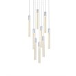 Elegant Lighting Weston 9-Light Modern Metal and Crystal Pendant in Chrome