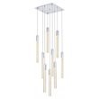 Elegant Lighting Weston 9-Light Modern Metal and Crystal Pendant in Chrome