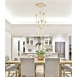 Elegant Lighting Weston 9-Light Modern Metal and Crystal Pendant in Satin Gold