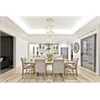 Elegant Lighting Weston 9-Light Modern Metal and Crystal Pendant in Satin Gold