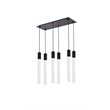 Elegant Lighting Weston 6-Lights Modern Metal and Crystal Pendant in Black