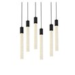 Elegant Lighting Weston 6-Lights Modern Metal and Crystal Pendant in Black
