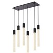 Elegant Lighting Weston 6-Lights Modern Metal and Crystal Pendant in Black