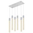 Elegant Lighting Weston 6-Lights Modern Metal and Crystal Pendant in Chrome