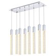 Elegant Lighting Weston 8-Lights Modern Metal and Crystal Pendant in Chrome