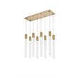 Elegant Lighting Weston 8-Lights Modern Metal and Crystal Pendant in Satin Gold