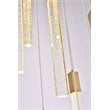 Elegant Lighting Weston 8-Lights Modern Metal and Crystal Pendant in Satin Gold