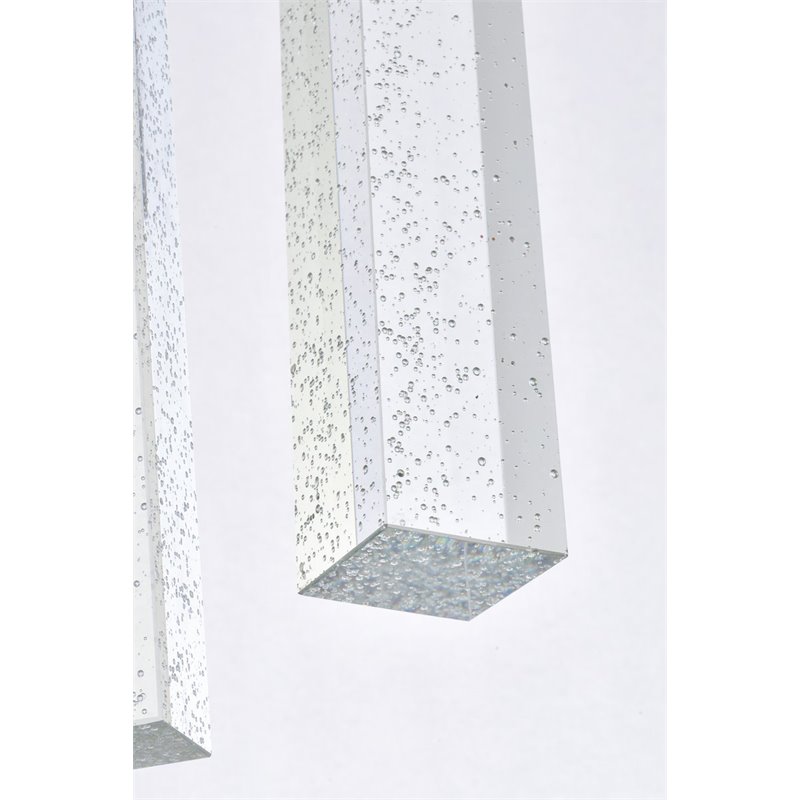 Elegant Lighting Weston 8-Lights Modern Metal and Crystal Pendant in Satin Gold