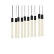 Elegant Lighting Weston 10-Lights Modern Metal and Crystal Pendant in Black