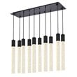 Elegant Lighting Weston 10-Lights Modern Metal and Crystal Pendant in Black