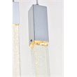 Elegant Lighting Weston 10-Lights Modern Metal and Crystal Pendant in Chrome