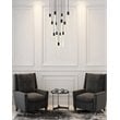 Elegant Lighting Weston 13-Light Modern Metal and Crystal Pendant in Black