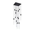 Elegant Lighting Weston 13-Light Modern Metal and Crystal Pendant in Black