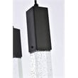 Elegant Lighting Weston 13-Light Modern Metal and Crystal Pendant in Black