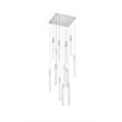 Elegant Lighting Weston 13-Light Modern Metal and Crystal Pendant in Chrome