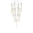 Elegant Lighting Weston 13-Light Modern Metal and Crystal Pendant in Chrome
