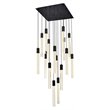 Elegant Lighting Weston 16-Light Modern Metal and Crystal Pendant in Black