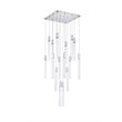 Elegant Lighting Weston 16-Light Modern Metal and Crystal Pendant in Chrome
