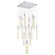 Elegant Lighting Weston 16-Light Modern Metal and Crystal Pendant in Chrome