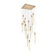 Elegant Lighting Weston 16-Light Modern Metal and Crystal Pendant in Satin Gold