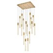 Elegant Lighting Weston 16-Light Modern Metal and Crystal Pendant in Satin Gold