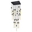 Elegant Lighting Weston 25-Light Modern Metal and Crystal Pendant in Black
