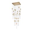 Elegant Lighting Weston 25-Light Modern Metal and Crystal Pendant in Satin Gold