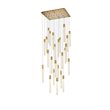 Elegant Lighting Weston 25-Light Modern Metal and Crystal Pendant in Satin Gold