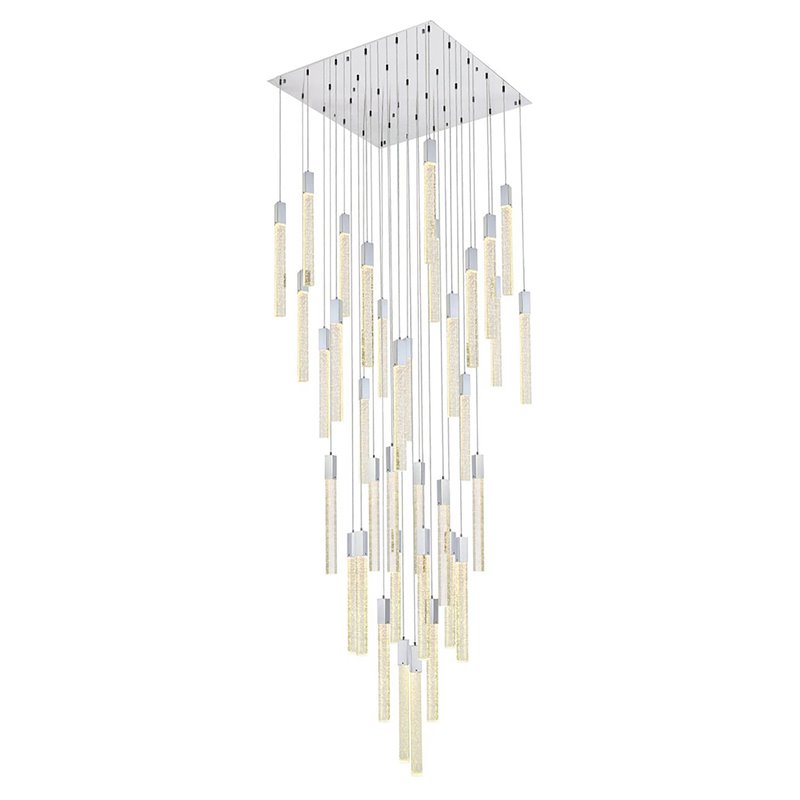 Elegant Lighting Weston 36-Lights Modern Metal and Crystal Pendant in Chrome