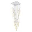 Elegant Lighting Weston 36-Lights Modern Metal and Crystal Pendant in Chrome