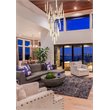 Elegant Lighting Weston 36-Lights Modern Metal and Crystal Pendant in Satin Gold