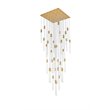Elegant Lighting Weston 36-Lights Modern Metal and Crystal Pendant in Satin Gold