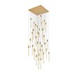 Elegant Lighting Weston 36-Lights Modern Metal and Crystal Pendant in Satin Gold