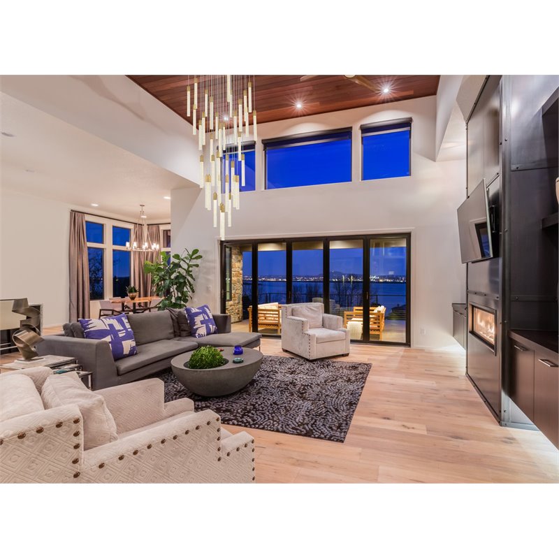 Elegant Lighting Weston 36-Lights Modern Metal and Crystal Pendant in Satin Gold