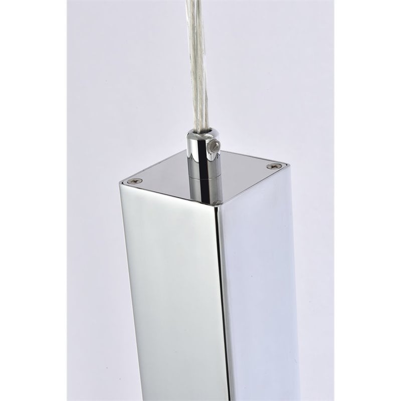 Elegant Lighting Weston 7-Lights Modern Metal and Crystal Pendant in Chrome