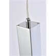 Elegant Lighting Weston 7-Lights Modern Metal and Crystal Pendant in Chrome