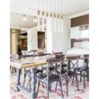 Elegant Lighting Weston 7-Lights Modern Metal and Crystal Pendant in Satin Gold