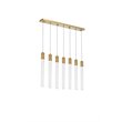 Elegant Lighting Weston 7-Lights Modern Metal and Crystal Pendant in Satin Gold