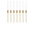 Elegant Lighting Weston 7-Lights Modern Metal and Crystal Pendant in Satin Gold