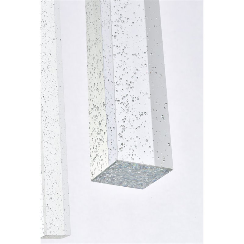 Elegant Lighting Weston 7-Lights Modern Metal and Crystal Pendant in Satin Gold