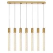 Elegant Lighting Weston 7-Lights Modern Metal and Crystal Pendant in Satin Gold