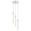 Elegant Lighting Weston 3-Light Modern Metal and Crystal Pendant in Chrome